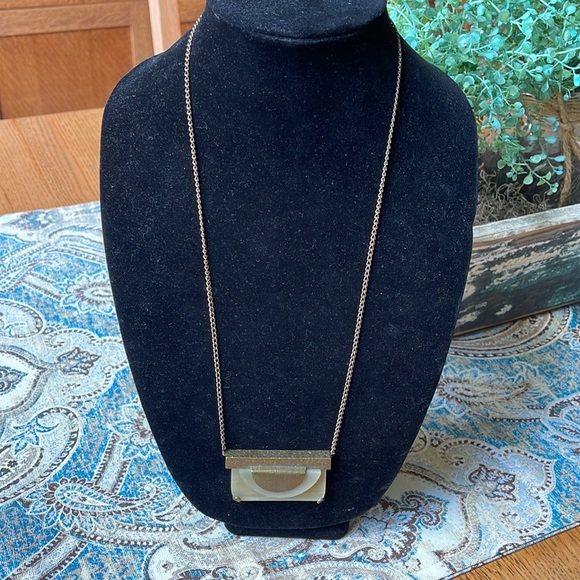 Silpada Brass horn or stone Eclipse pendant on copper brass chain - Picture 6 of 9